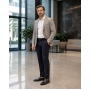 pantofi barbati eleganti negri din piele naturala fara siret GKR818EN